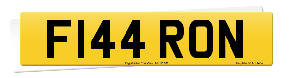 Registration number F144 RON